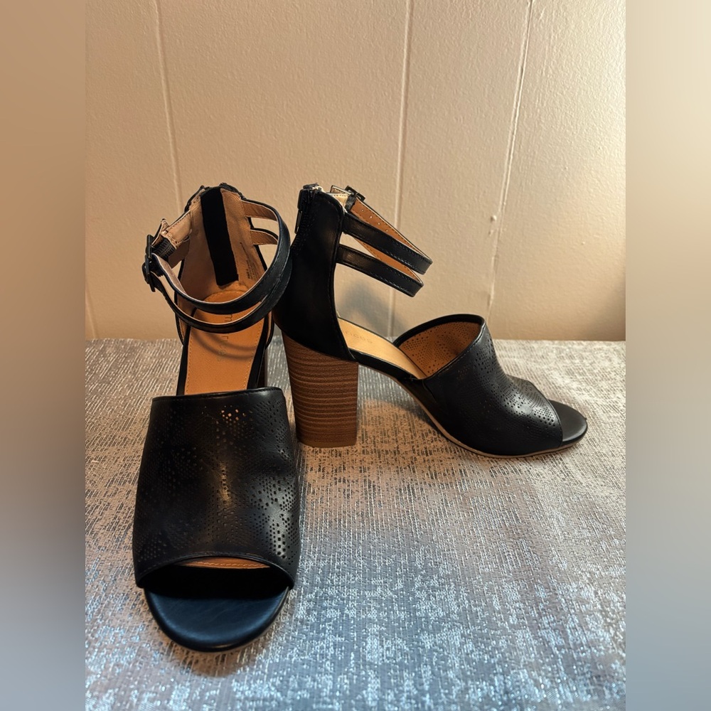 Maurices Black Peep-Toe Heels